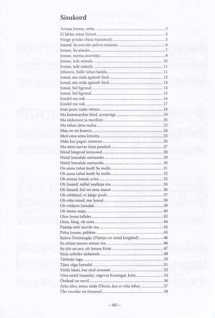 50-koraaliprelüüdi-sisukord