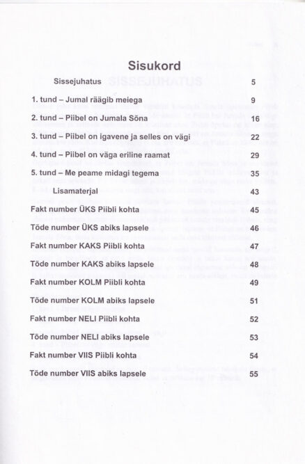 Piibel-Viis-õppetundi-lastele-Piibli-kohta-Sisukord